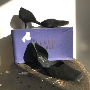 Stuart Weitzman black suede heels
